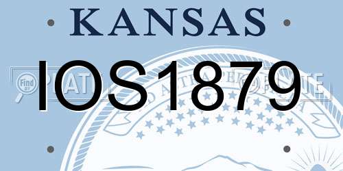 IOS1879 Kansas License Plate