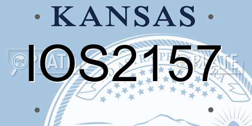 IOS2157 Kansas License Plate