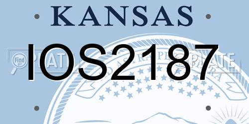 IOS2187 Kansas License Plate