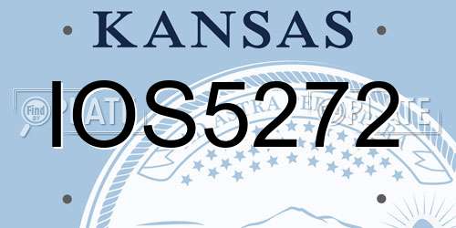 IOS5272 Kansas License Plate