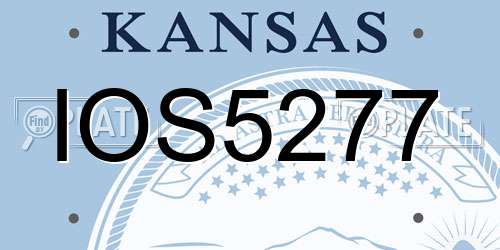 IOS5277 Kansas License Plate