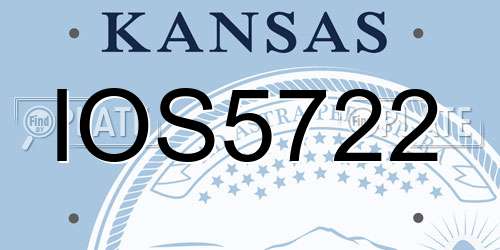 IOS5722 Kansas License Plate