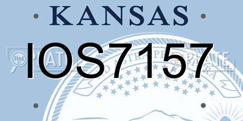 IOS7157 Kansas License Plate