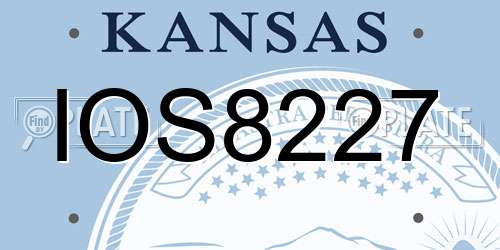 IOS8227 Kansas License Plate