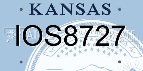 IOS8727 Kansas License Plate