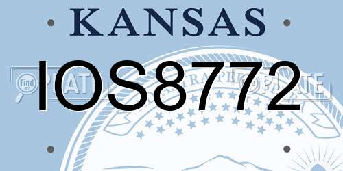 IOS8772 Kansas License Plate