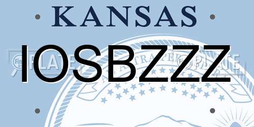 IOSBZZZ Kansas License Plate
