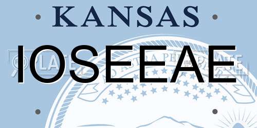 IOSEEAE Kansas License Plate