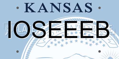 IOSEEEB Kansas License Plate