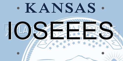 IOSEEES Kansas License Plate