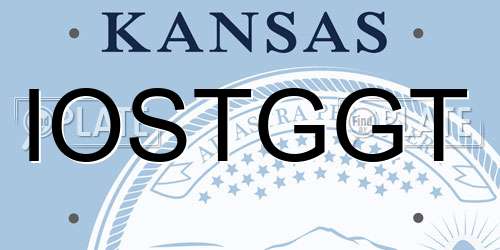 IOSTGGT Kansas License Plate