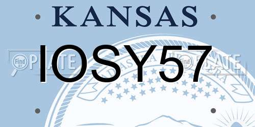 IOSY57 Kansas License Plate