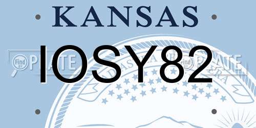 IOSY82 Kansas License Plate