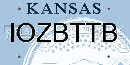 IOZBTTB Kansas License Plate