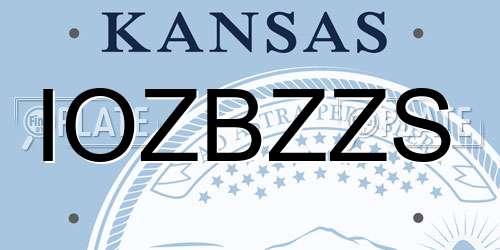 IOZBZZS Kansas License Plate