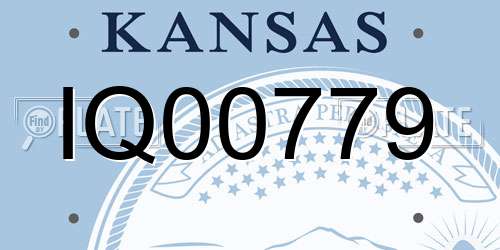 IQ00779 Kansas License Plate