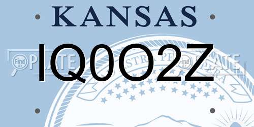 IQ0O2Z Kansas License Plate