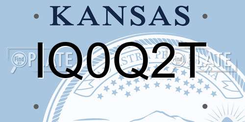 IQ0Q2T Kansas License Plate