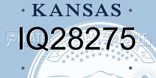 IQ28275 Kansas License Plate