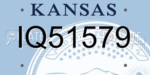 IQ51579 Kansas License Plate