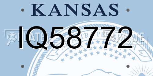 IQ58772 Kansas License Plate