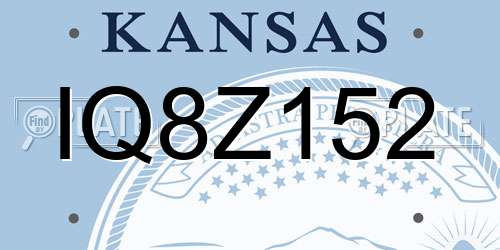 IQ8Z152 Kansas License Plate