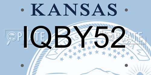 IQBY52 Kansas License Plate