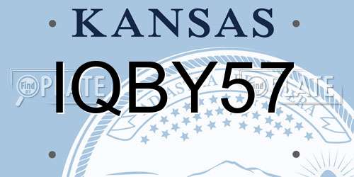 IQBY57 Kansas License Plate