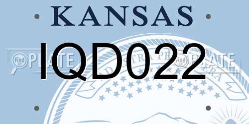 IQD022 Kansas License Plate