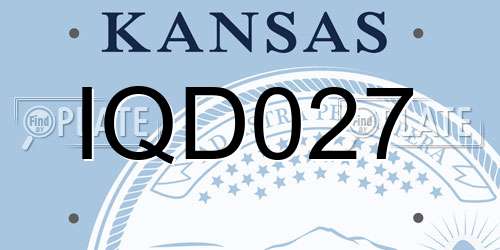 IQD027 Kansas License Plate