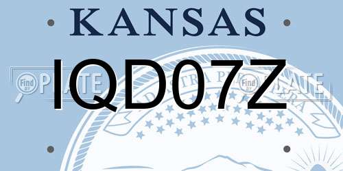 IQD07Z Kansas License Plate