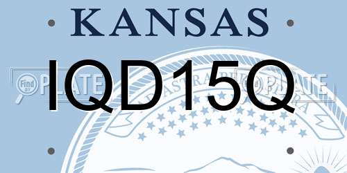 IQD15Q Kansas License Plate