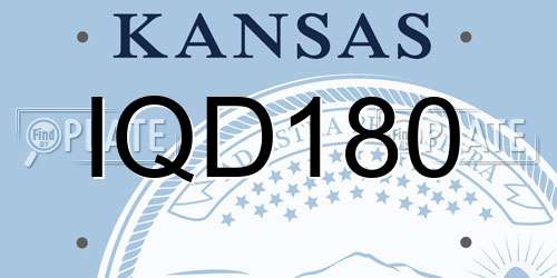 IQD180 Kansas License Plate