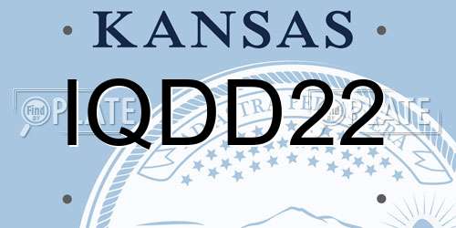 IQDD22 Kansas License Plate