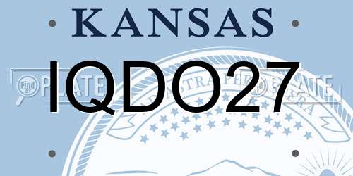 IQDO27 Kansas License Plate