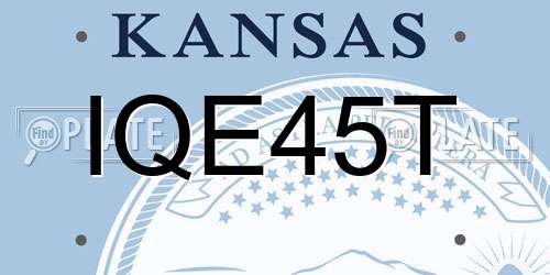 IQE45T Kansas License Plate