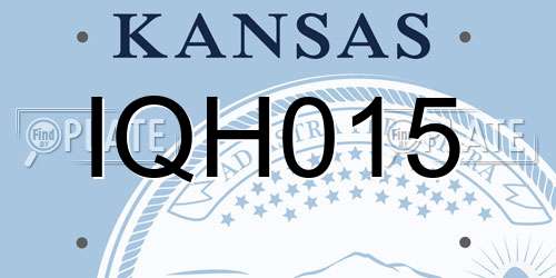 IQH015 Kansas License Plate