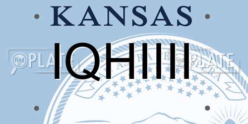 IQHIIII Kansas License Plate