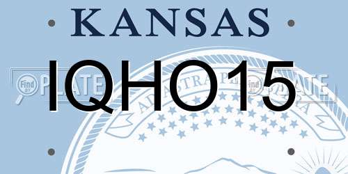 IQHO15 Kansas License Plate