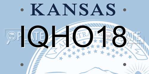 IQHO18 Kansas License Plate