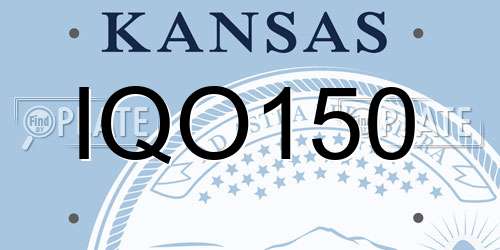 IQO150 Kansas License Plate