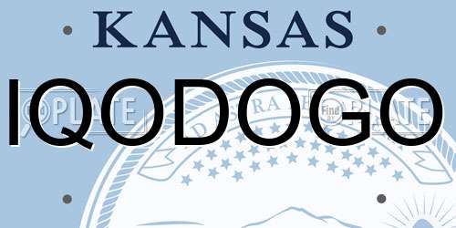 IQODOGO Kansas License Plate