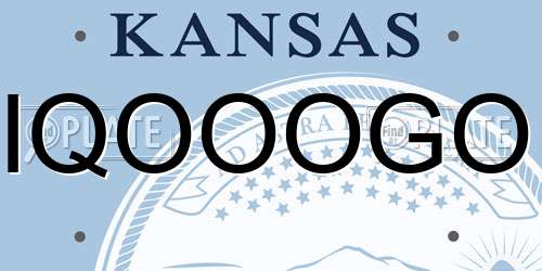 IQOOOGO Kansas License Plate