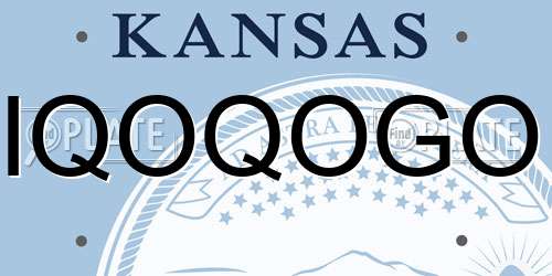 IQOQOGO Kansas License Plate