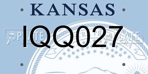 IQQ027 Kansas License Plate