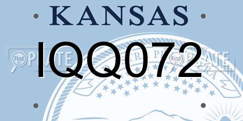 IQQ072 Kansas License Plate
