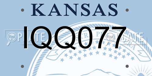 IQQ077 Kansas License Plate