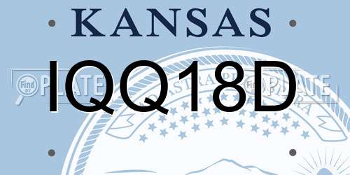 IQQ18D Kansas License Plate