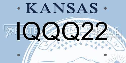 IQQQ22 Kansas License Plate