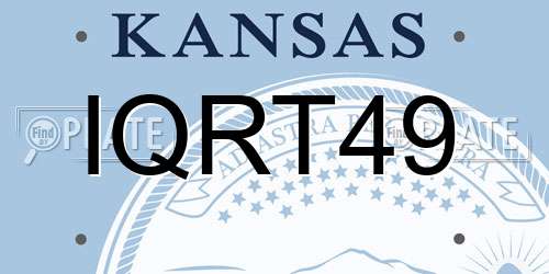 IQRT49 Kansas License Plate
